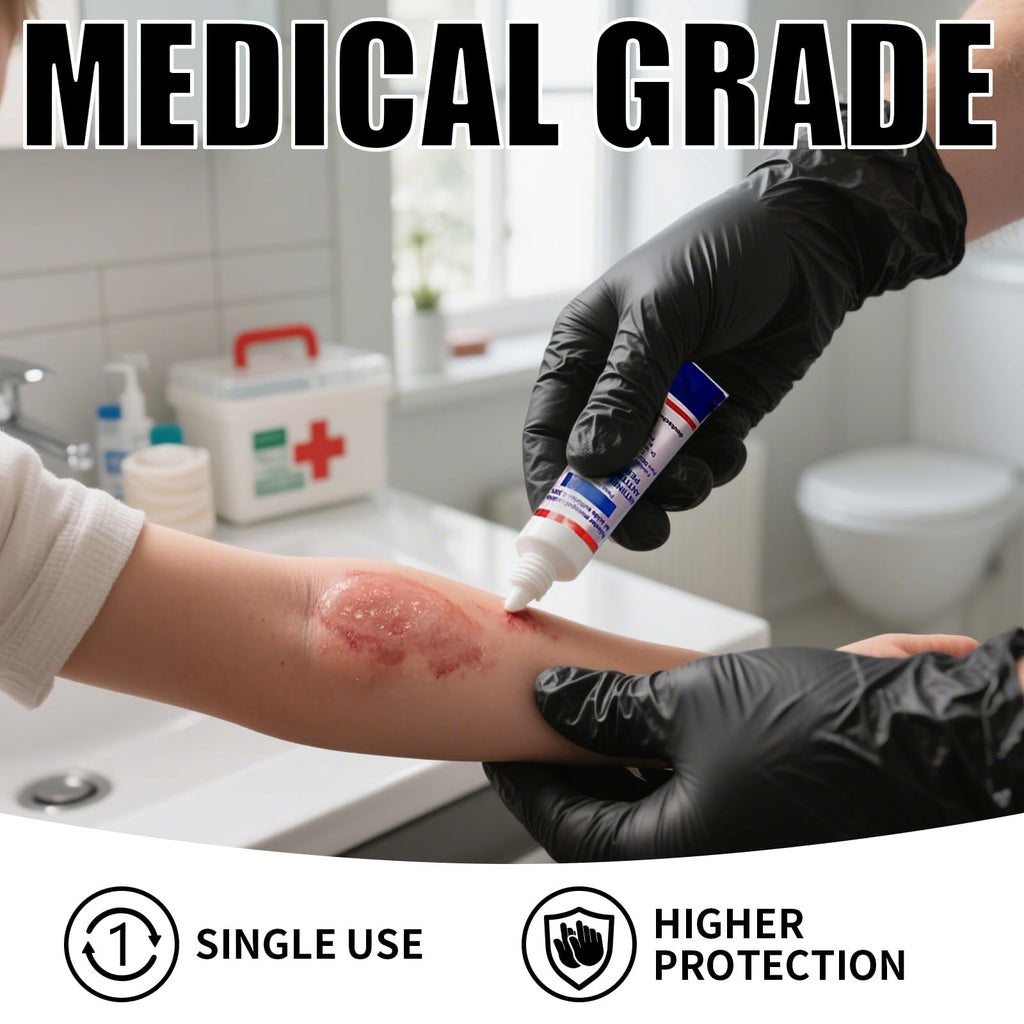 Black Nitrile Disposable Gloves Exam Gloves 3.2mil 1000PCS(Medium)