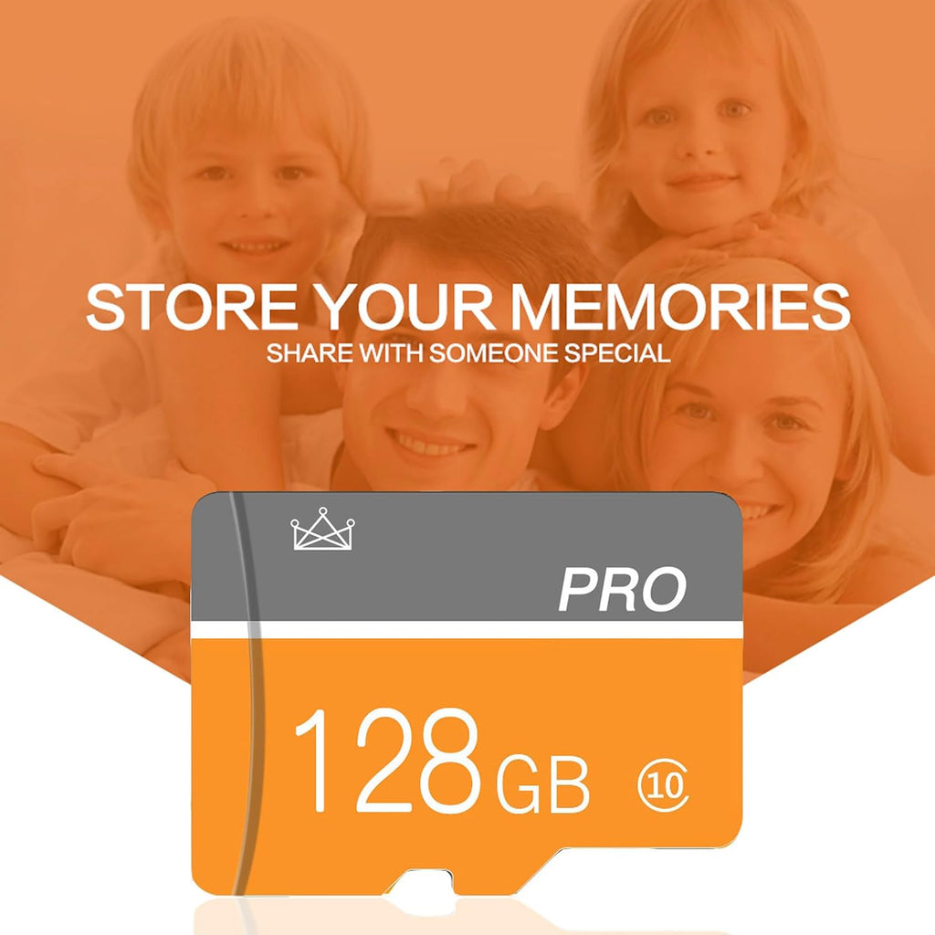 128GB Micro Memory Card,TF Card with Adapter Class 10 High Speed for Camera,Smartphone,Tablet,Personal Computer(2-Pack)