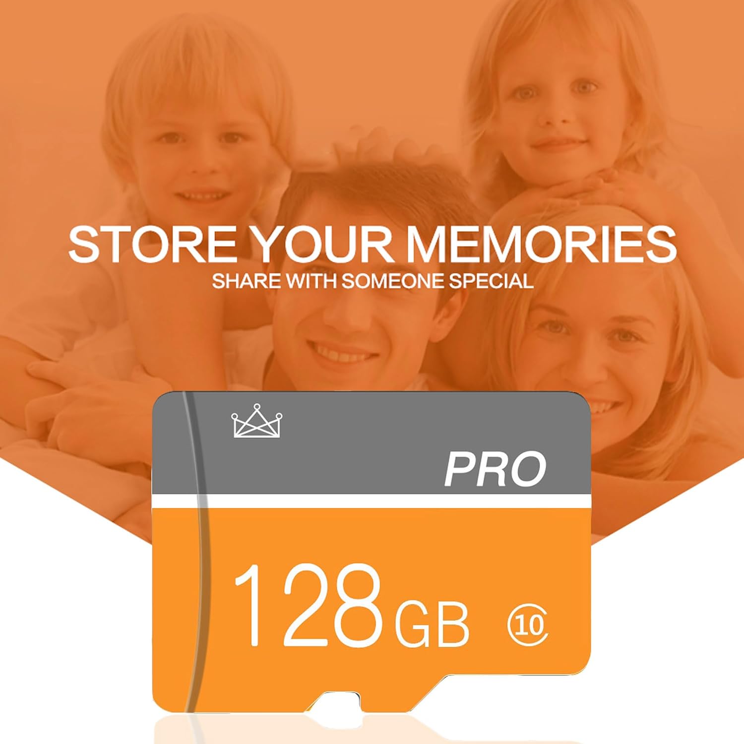 128GB Micro Memory Card,TF Card with Adapter Class 10 High Speed for Camera,Smartphone,Tablet,Personal Computer(2-Pack)