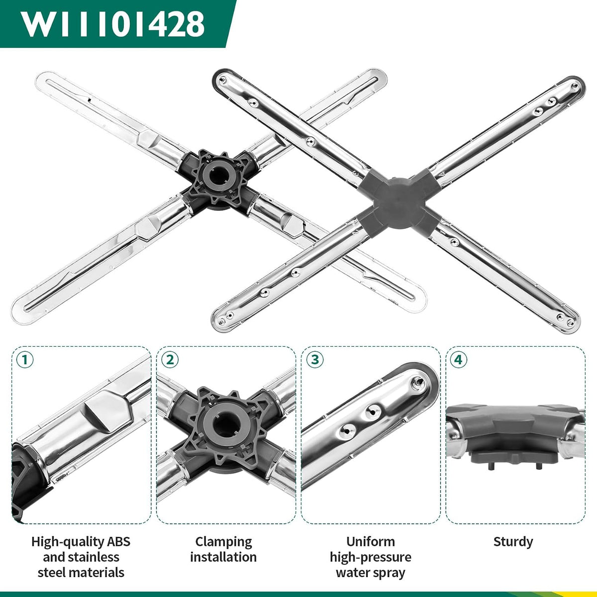 W11101428 Dishwasher Lower Spray Arm for Kitchenaid Whirlpool