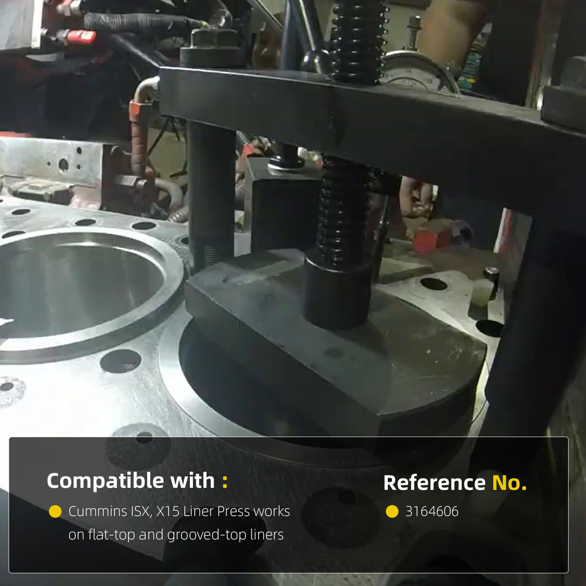 Dasbecan Cylinder Liner Press Install Tool Compatible with Cummins ISX X15