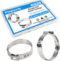 30Pcs 26.4mm-29.6mm (1") Single Ear Hose Clamps PEX Crimp Rings