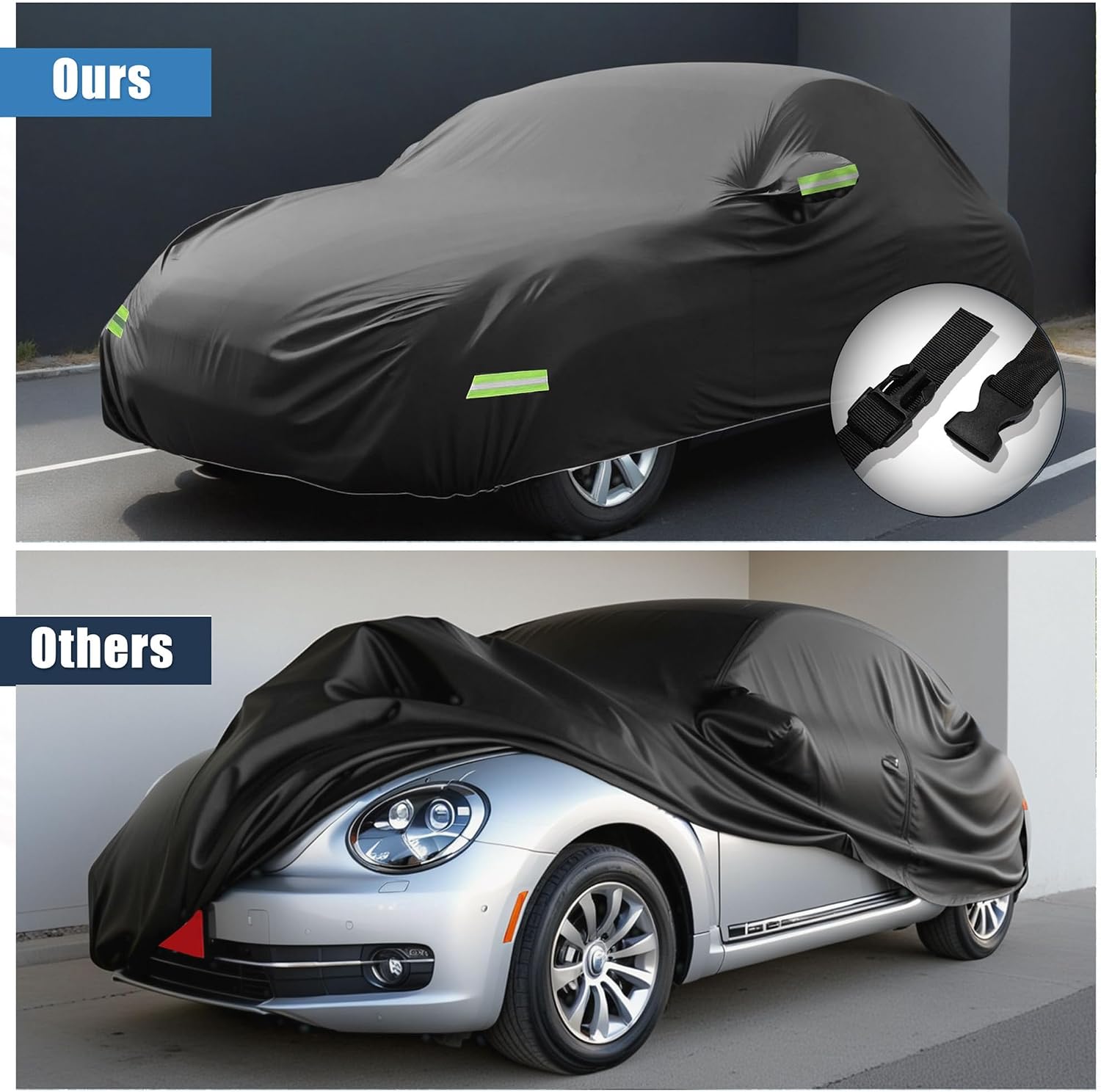 Waterproof Car Cover for Volkswagen New Beetle 1998-2019 Outdoor Full Car Cover All Weather Protection Rain Sun