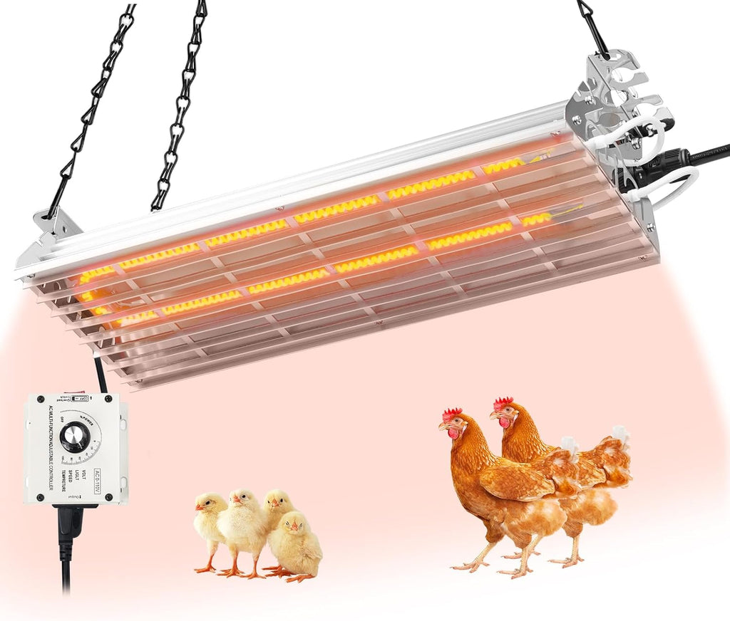 Safe Chicken Coop Heater 600W Adjustable Thermostat