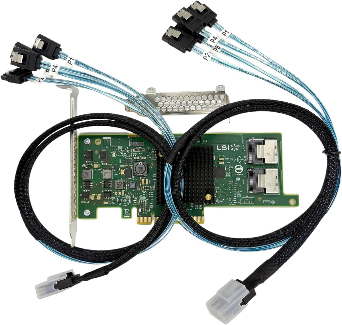 LSI 9207-8I SAS2308 PCI Express 3.0 PCIe X8+2*SFF-8087 SATA Cable