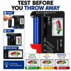 180 Battery Organizer Case with Tester, Double-Sided, Locking Lid