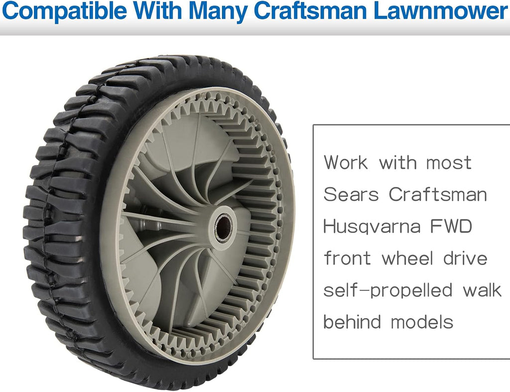 583719501 194231X460 Front Drive Wheels Compatible for Craftsman Lawn Mower Wheels for Craftsman Husqvarna & HU Front