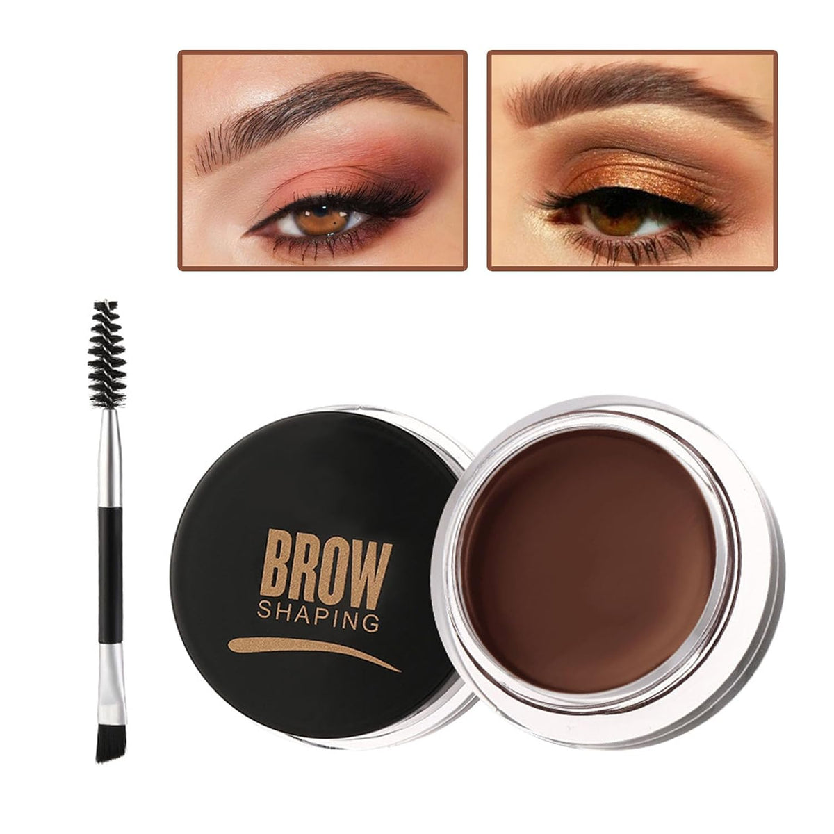 Eyebrow Pomade Gel with Brush for Women Girls - Brown