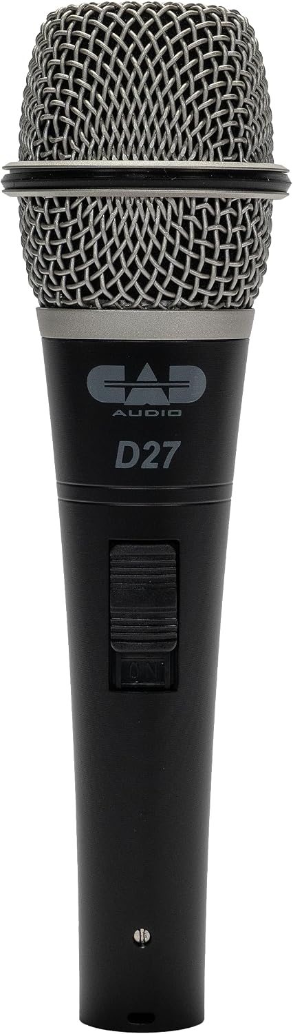 D27 Supercardioid Handheld Dynamic Microphone – QuietTouch On/Off Switch, Neodymium Capsule, Metal Construction