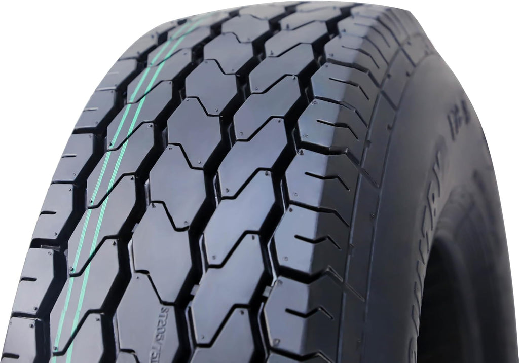 Trailer Tire Wheel ST205/75D15 6Ply C 101L 5x4.5 Black Mod Rim