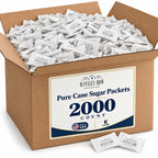Pure Cane Sugar Packets, Individually Wrapped White Sugar, Kosher, Made in USA