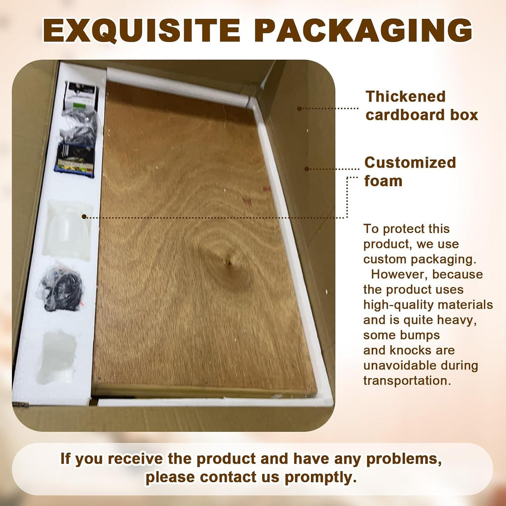 Large Chicken Brooder Box Kits 32x32x16 in Wooden Foldable Chick Brooder Box with Heated Light Thermometer Portable