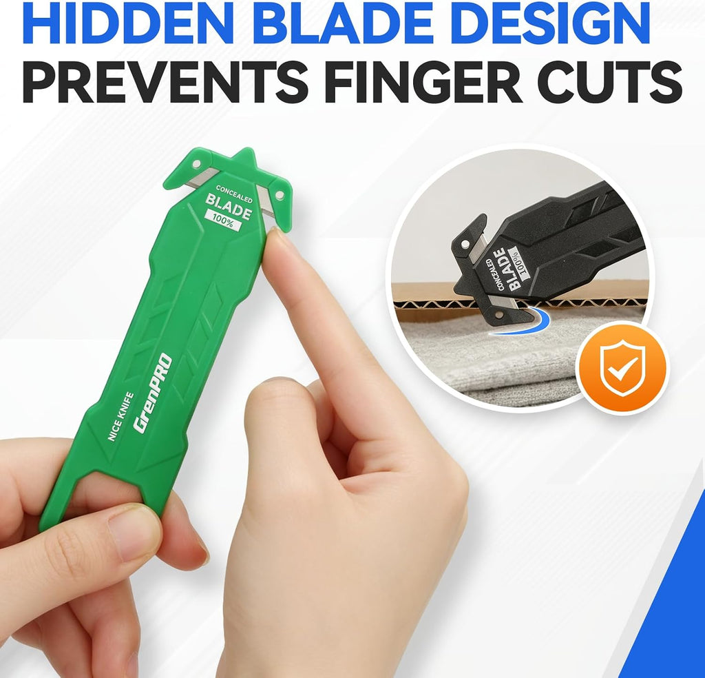 6-Pack Safety Box Cutter & Letter Opener, Box Package Opener Knife