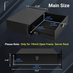 3U Rack Mount Drawer, Server Rack Drawer w/Combination Lock