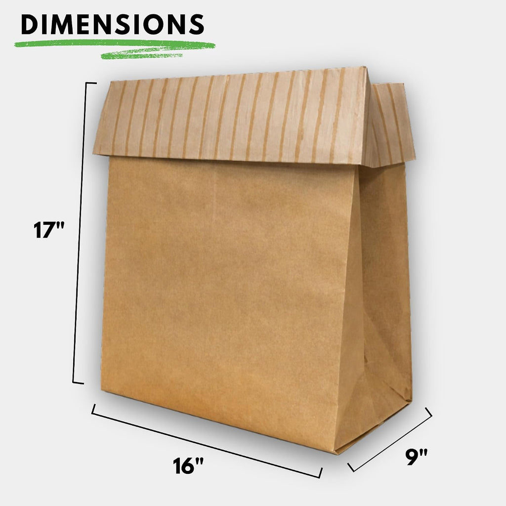 Dano Pre-Cuffed Paper Trash Compactor Bags (12 Pack) | Heavy Duty Kitchen Garbage Compactor Bags & Liners | 11 Gallon