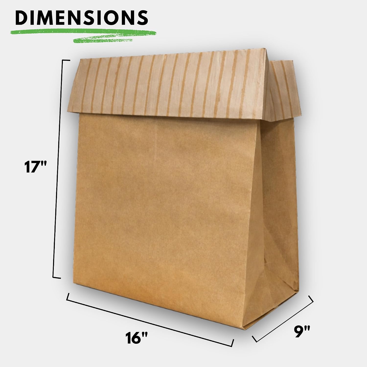 Dano Pre-Cuffed Paper Trash Compactor Bags (12 Pack) | Heavy Duty Kitchen Garbage Compactor Bags & Liners | 11 Gallon
