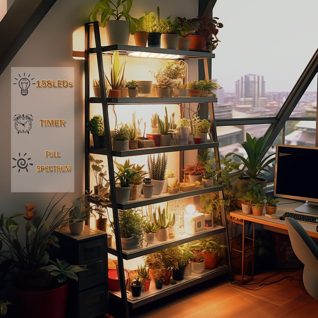 Grow Lights for Indoor Plants,Ultra-Thin Panel Grow Lamp,158LEDs Full Spectrum Grow Lights for Under Cabinet Plant