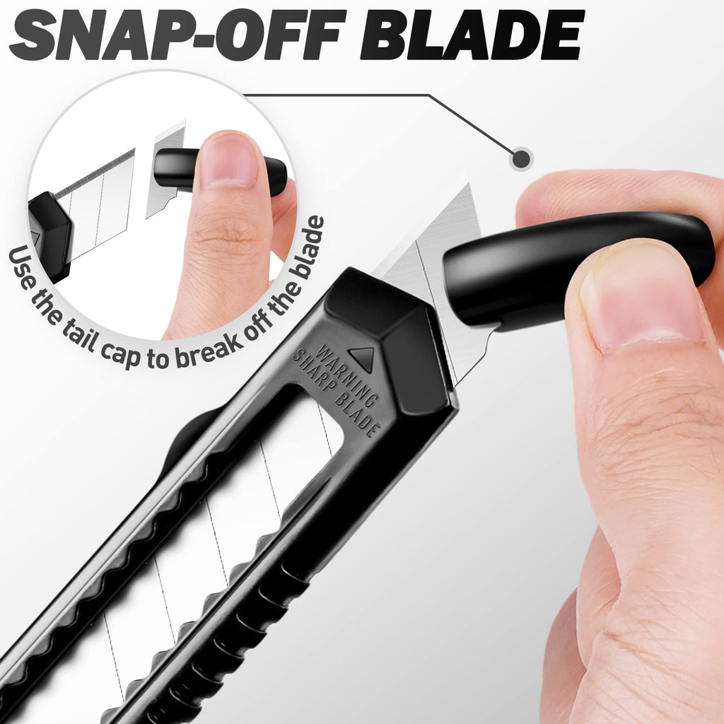 30 Pack Box Cutter Retractable, Box Cutters with 18mm Wide Utility Blades, Sharp Utility Knife Retractable, Box