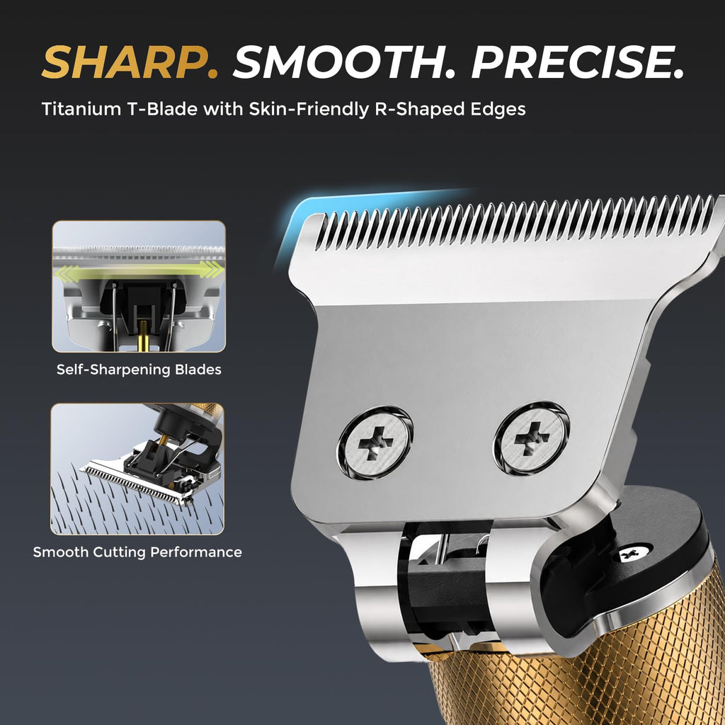 Beard Trimmer for Men, T-Blade Hair Trimmer, Zero Gap Edger Clippers