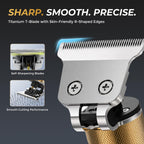 Beard Trimmer for Men, T-Blade Hair Trimmer, Zero Gap Edger Clippers