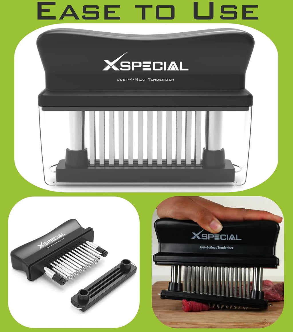 48-Blade Meat Tenderizer Tool – Stainless Steel, Detachable Design