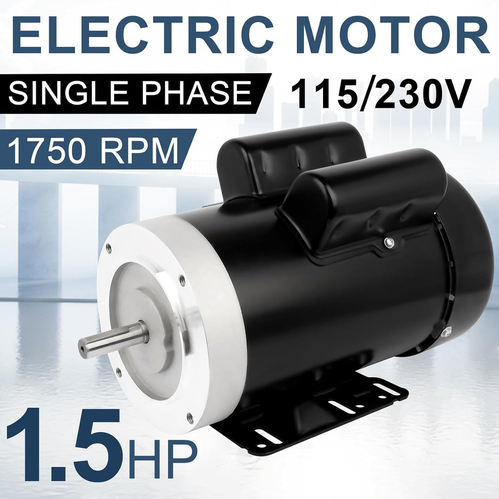 1.5HP General Electric Motor Single Phase 1750RPM 115/230V CW/CCW TEFC