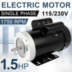 1.5HP General Electric Motor Single Phase 1750RPM 115/230V CW/CCW TEFC