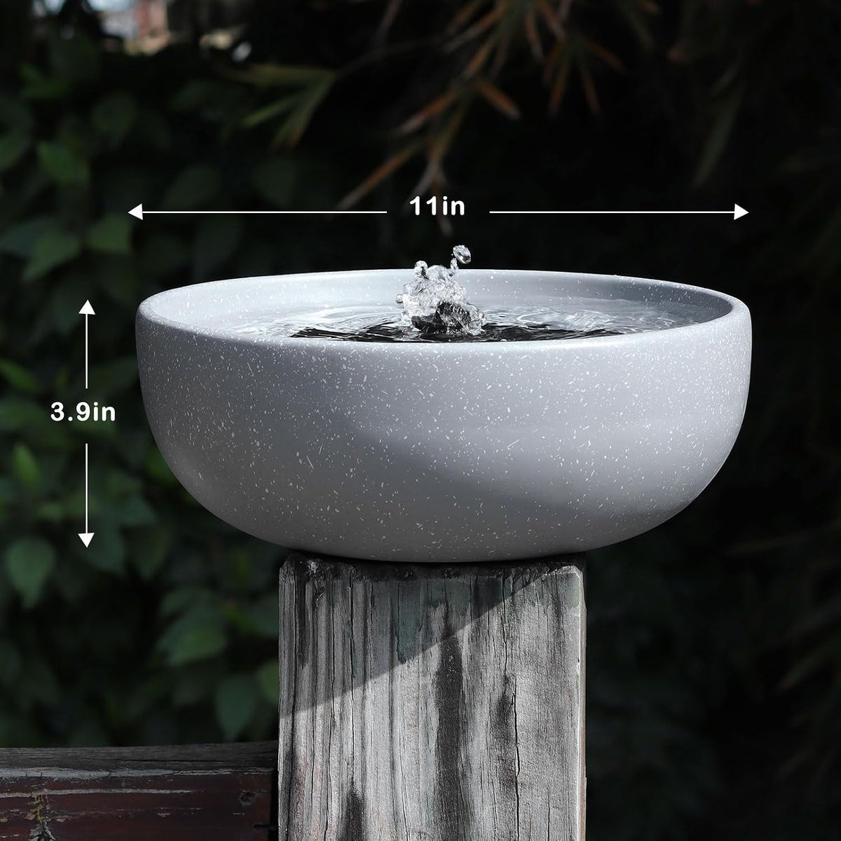 11.2" Solar Bird Bath Fountain for Outdoors,Bird Bath for Outside