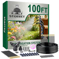 Drip Irrigation System, 2026-Upgrade 100Ft 1/4" Garden Watering System with 24 Pcs 360° Adjustable Copper Nozzles