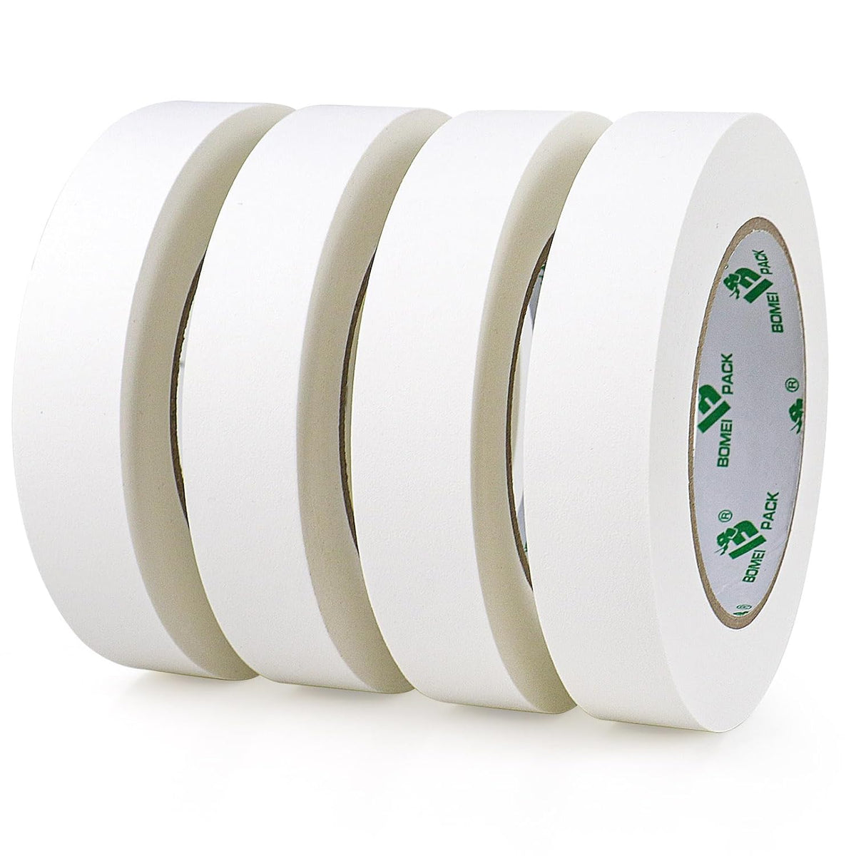 White Gaffer Tape, Matte Non-Reflective, 4 Pack 1inch x 30yds No Residue Hand Tear Self-Adhesive Gaffer Tape for