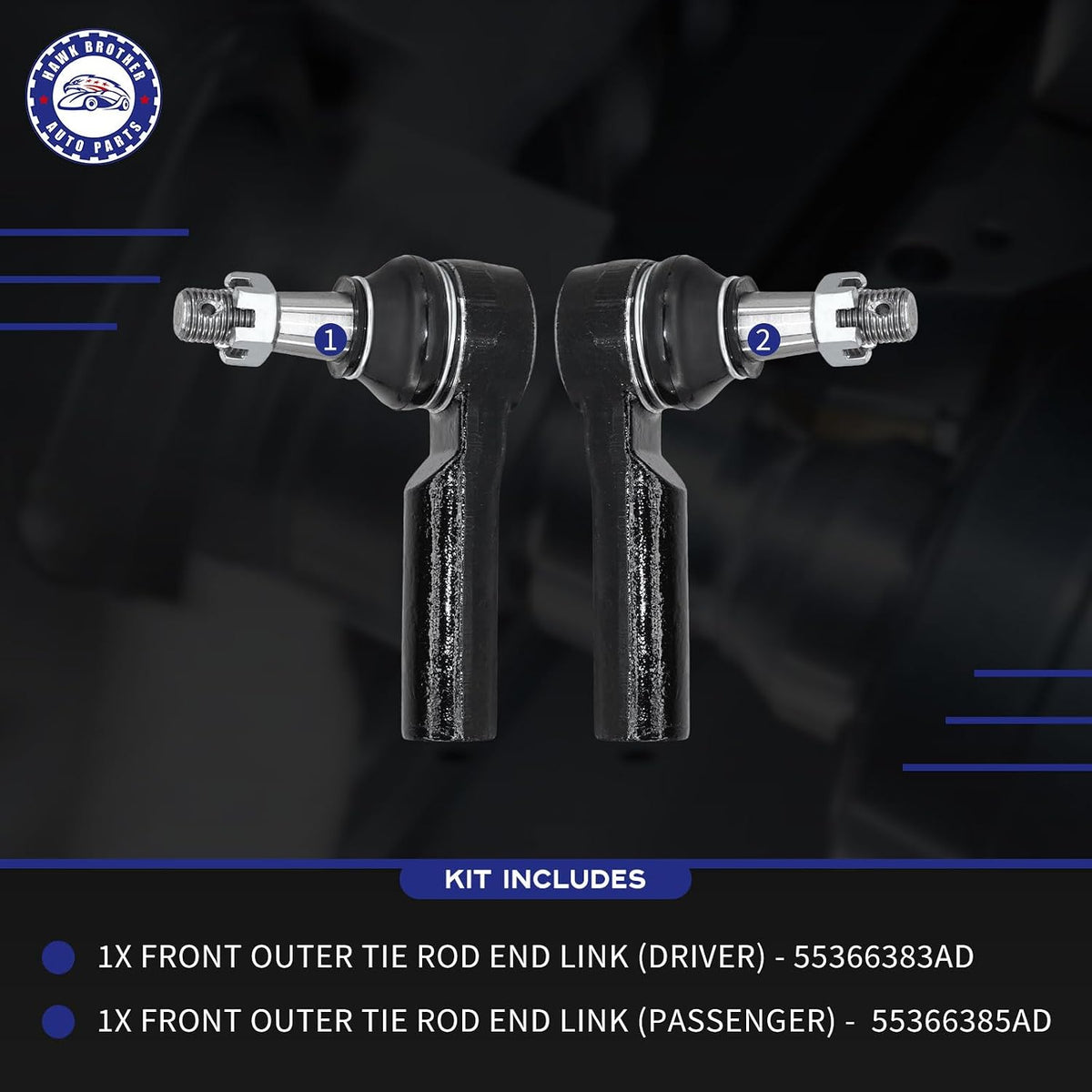 Front Steering Left Right Outer Tie Rod Ends Kit