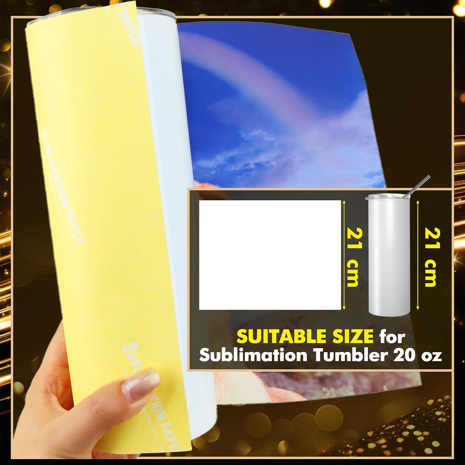 Sublimation Paper 8.3x11.7 Inch 105g | 110 Sheets, Compatible with Inkjet Printer with Sublimation Ink