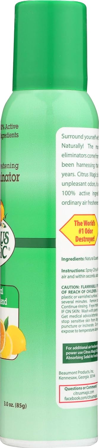 Natural Air Freshener Spray, Fresh Citrus, 3 Ounce
