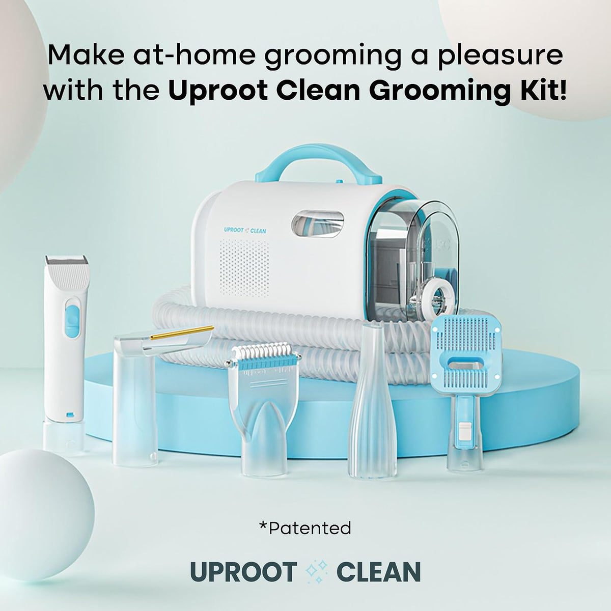 Pet Grooming Vacuum for Dogs & Cats: 7-in-1, Quiet & Mess-Free