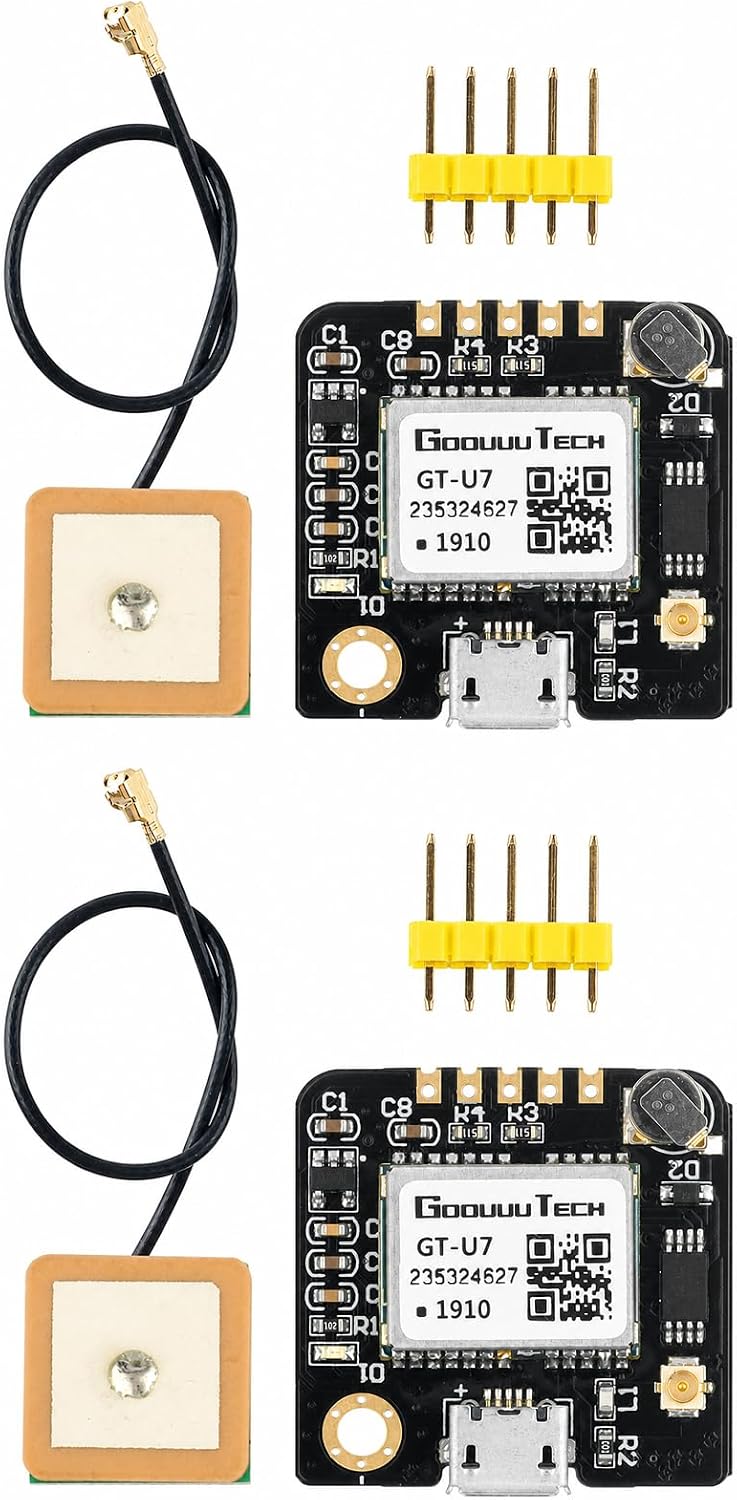 2-Pack GT-U7 GPS Module, USB Port, Active Antenna