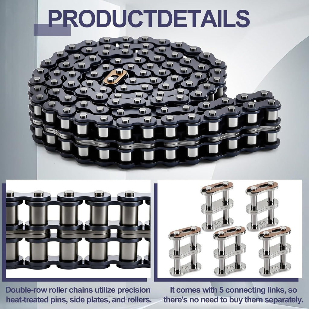 50-2 Roller Chain Double Strand Duplex
