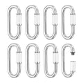 PATIKIL 8 Pcs M6 Quick Links Chain Connectors Iron 1/4" Chrome Tone