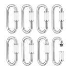 PATIKIL 8 Pcs M6 Quick Links Chain Connectors Iron 1/4" Chrome Tone