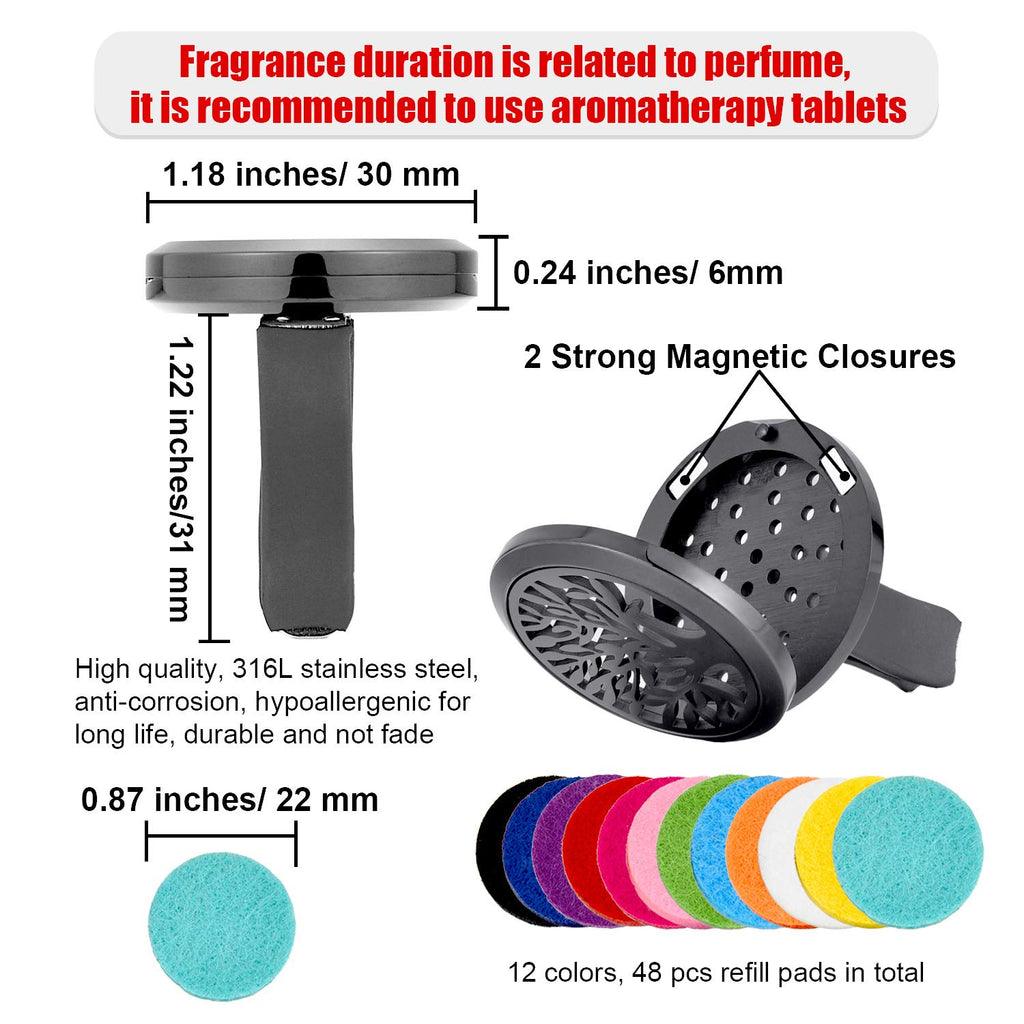 2 Pcs Car Aromatherapy Vent Clip Diffuser, Tree Patterns