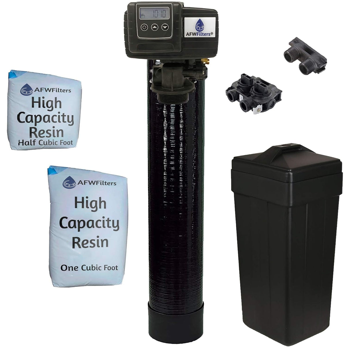 Built Fleck 48,000 Water Softener System with 5600sxt Digital metered Valve 1" Yoke