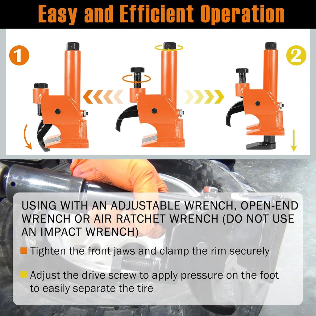 Manual Tire Bead Breaker, 38"-42" Tires Changer Tool with Rubber Pad