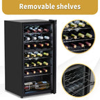 28-Bottle Dual Zone Compressor Wine Cooler, Freestanding Mini Fridge