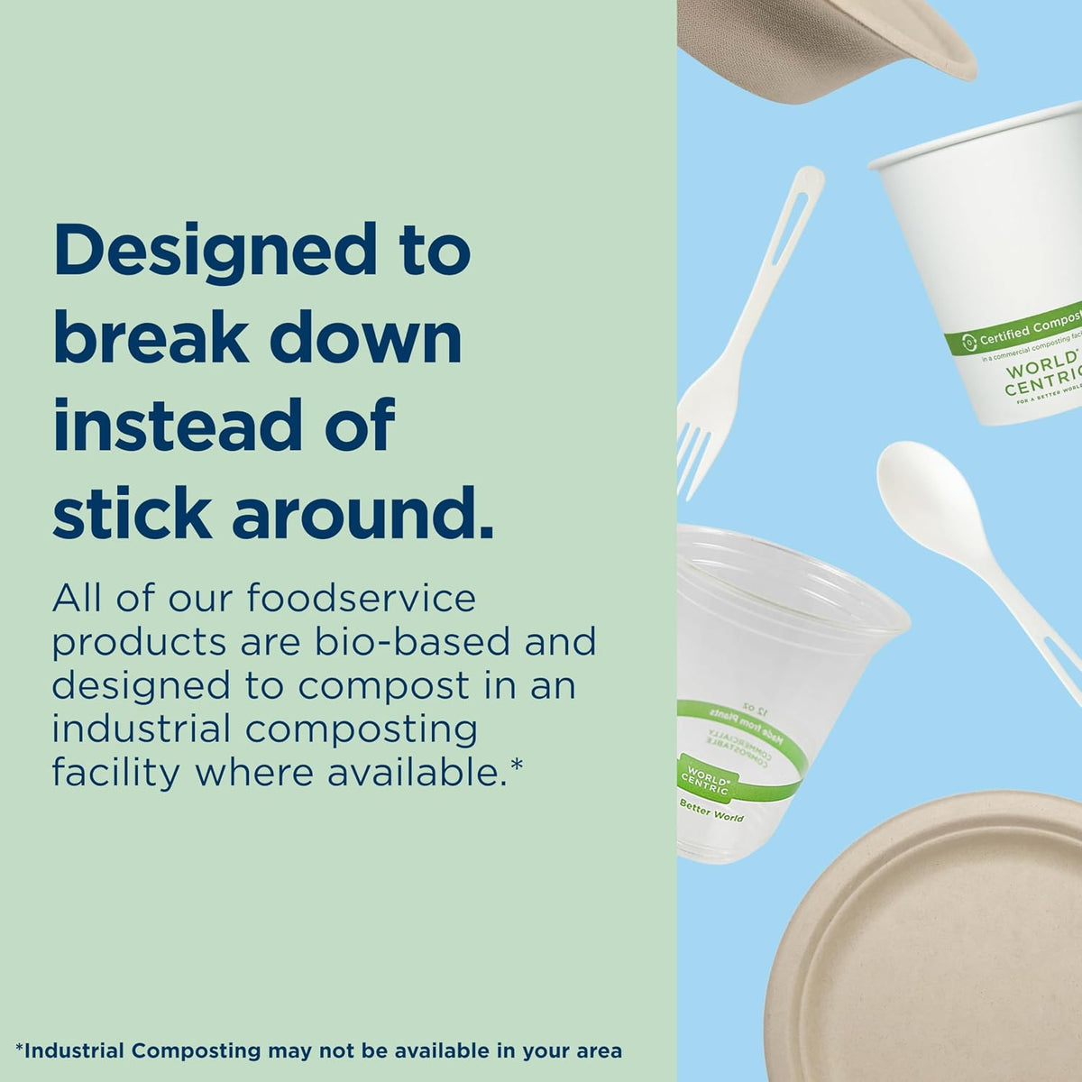 Compostable TPLA Assorted Cutlery, Pack of 250