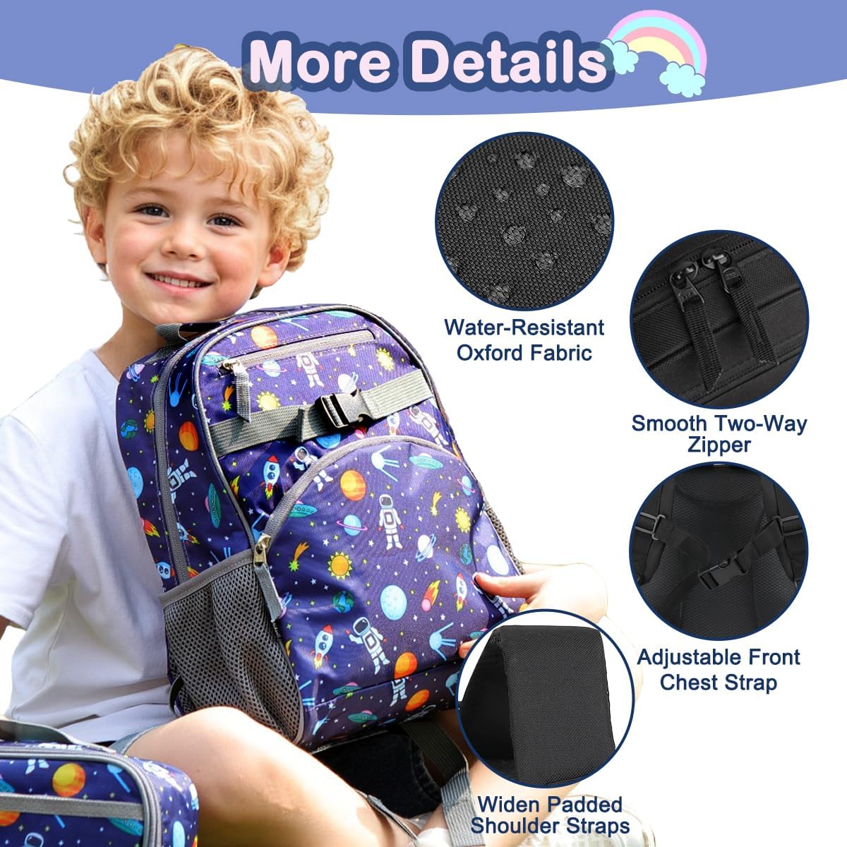 Kids Backpack for Toddler Boys Girls, Simple Lightweight Bookbag for Daycare Kindergarten Elementary School Travel