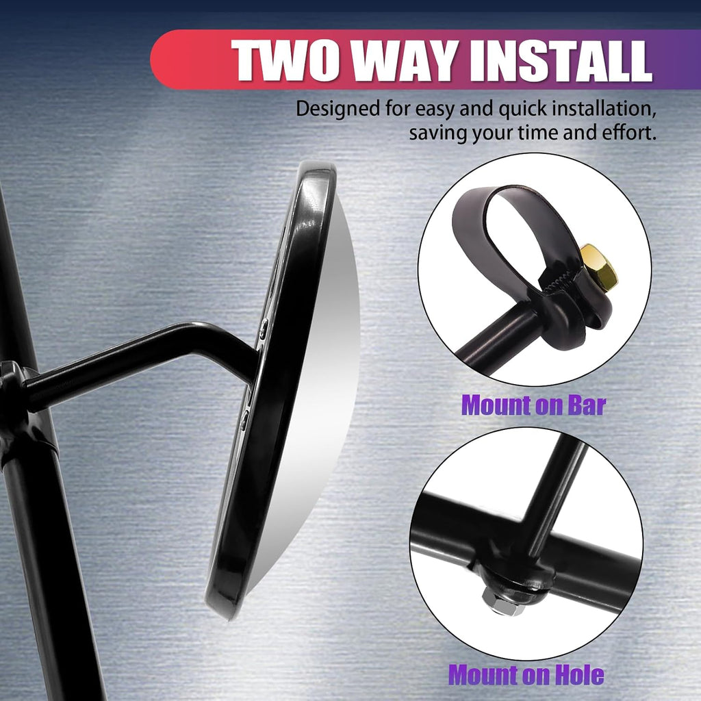 Convex Mirror for Truck with Bracket, Truck Blind Spot Mirrors Universal 360° Adjustable Round Spot Mirrors for