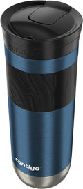 Byron 2.0 Stainless Steel Travel Mug with Snapseal Lid and Grip 20oz, Blueberry, Great for hot and cold beverages
