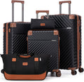 Luggage Sets 5 Piece with TSA Lock Spinner Wheels, Unisex Hard Case ABS Suitcase Set, Hardshell Lightweight