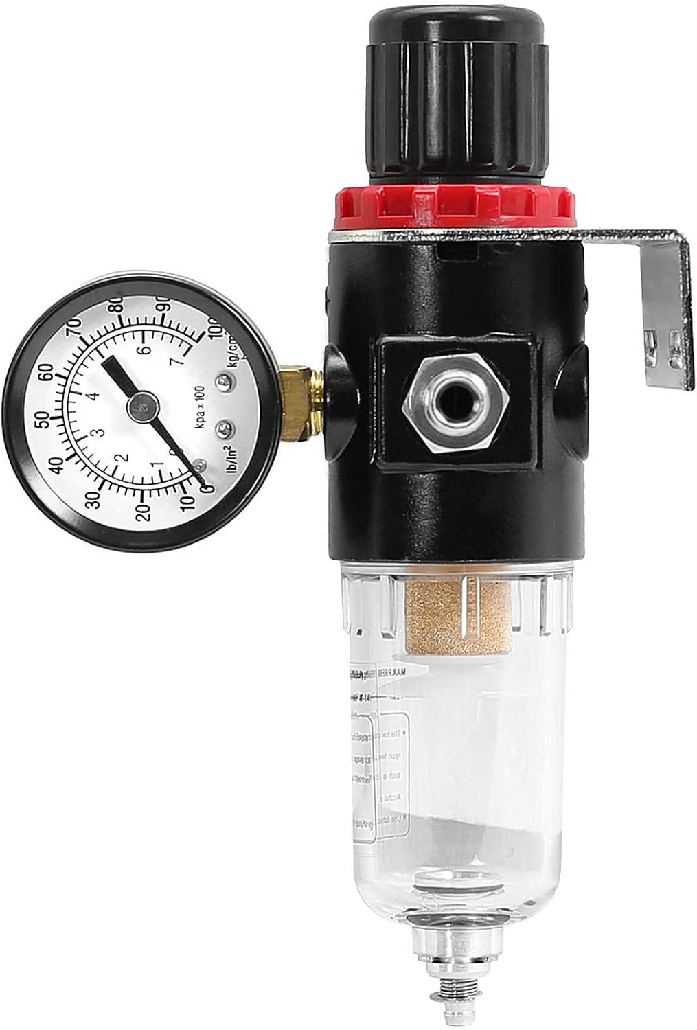 PointZero Airbrush Air Compressor Regulator with Water-Trap Filter