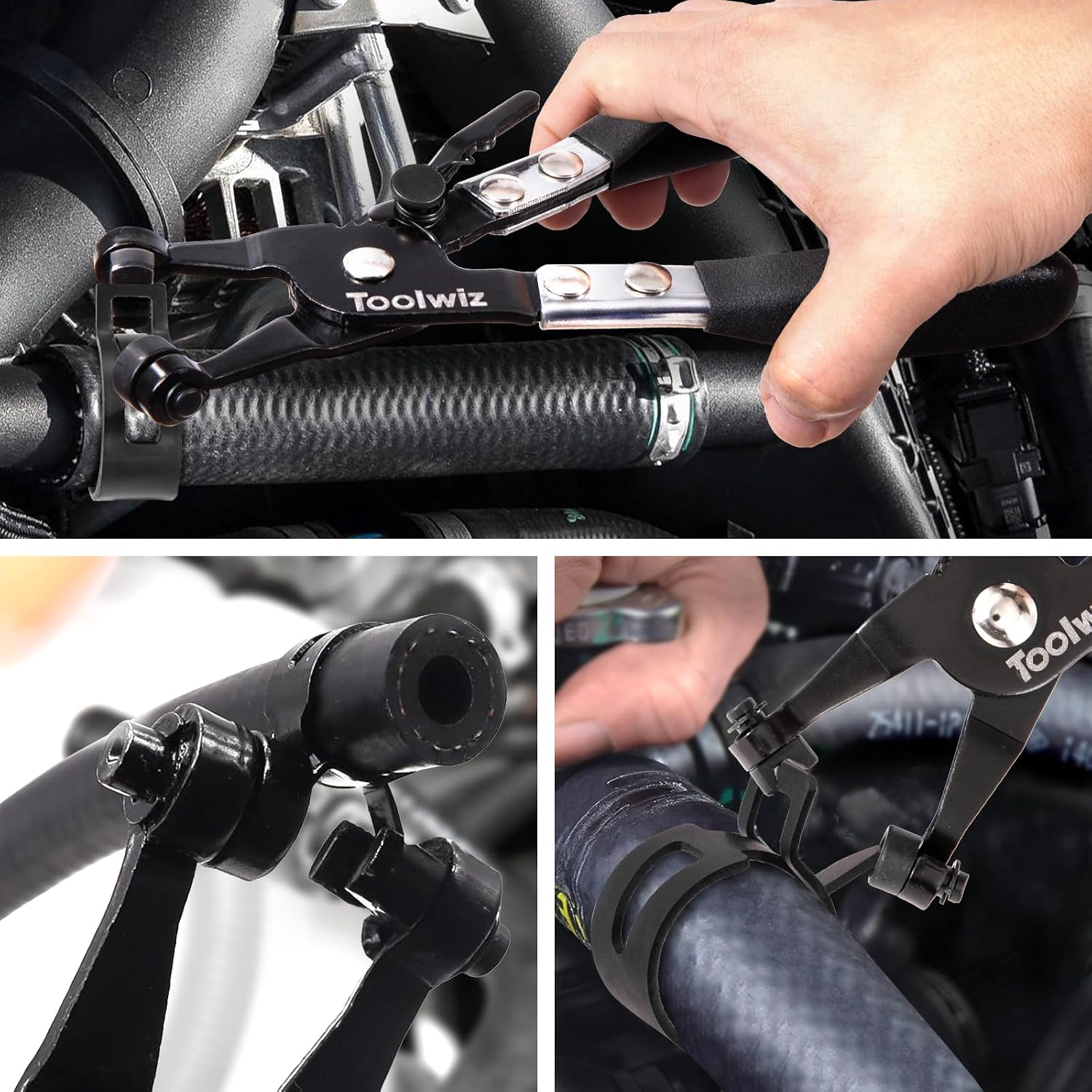 130Pcs 6-25mm Spring Band Hose Clamps Assortment with Clamp Plier | Swivel Radiator Hose Clamp Pliers, Constant