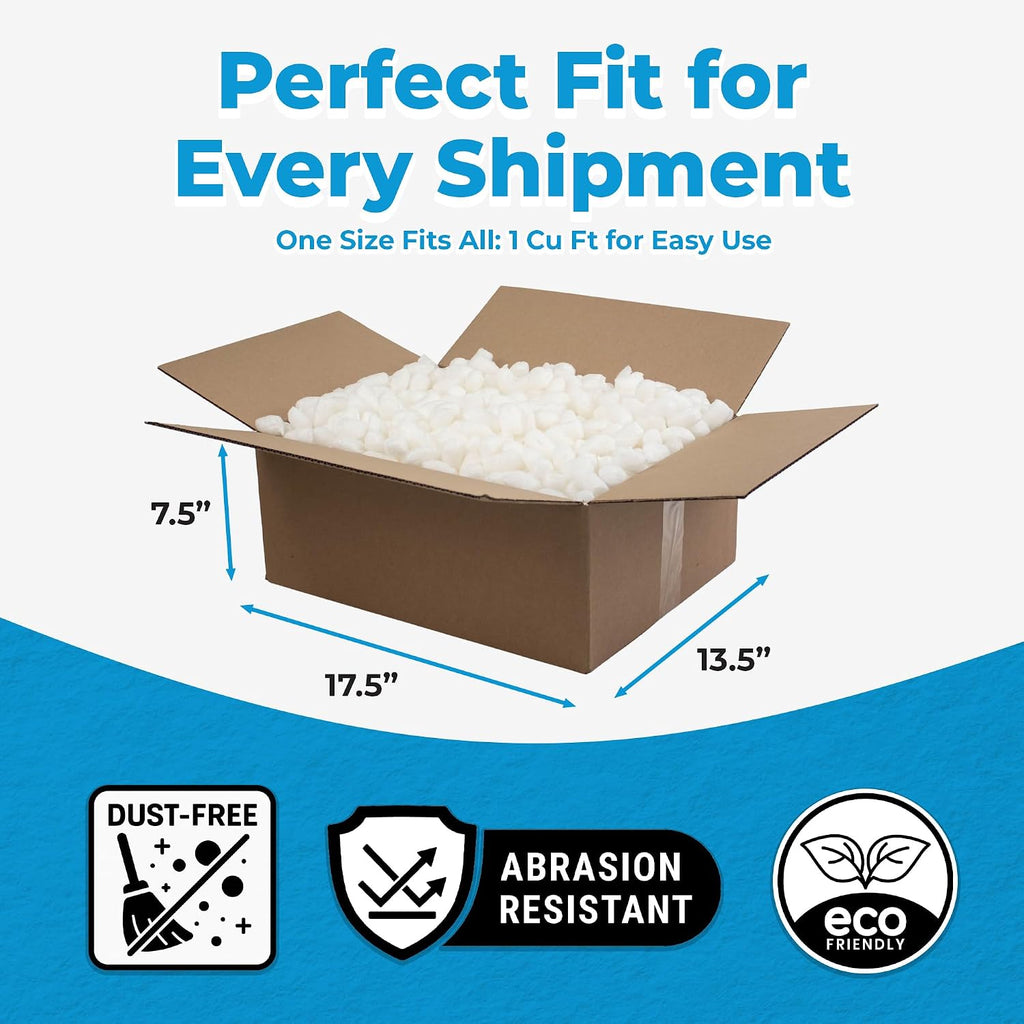 Packing Peanuts for Shipping - Bio Tube - 1 Cu Ft